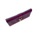 Saint Laurent Classic Y Y-Lock Leather Clutch